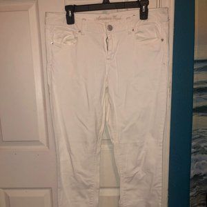 American Eagle White Skinny Jeans